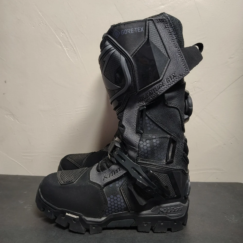 Klim Adventure GTX Boots Mens 7 Women 8.5 EU 40 Black Gore-Tex BOA Moto Touring